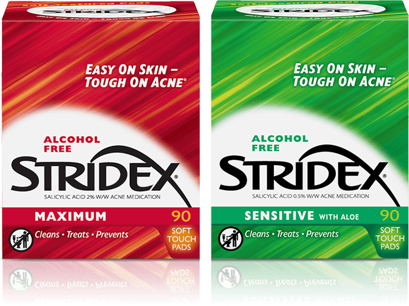 Stridex Maximum and Stridex Sensitive